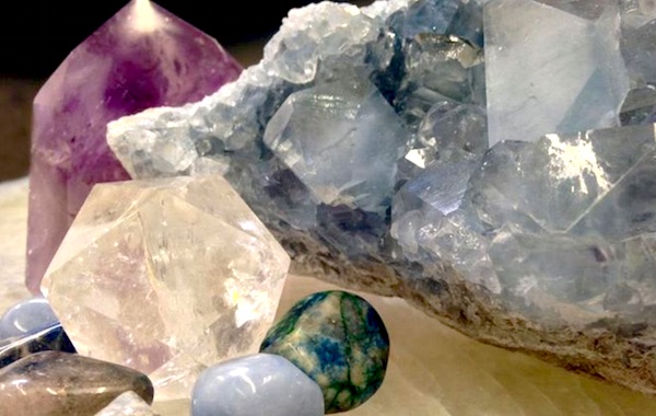 charging cleansing crystals new moon